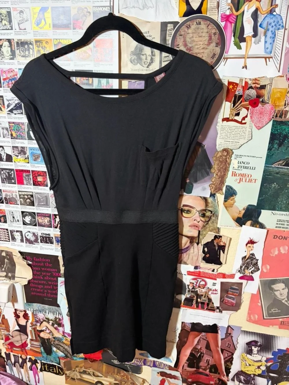 Free People Black Love City Ponte Fitted Dress